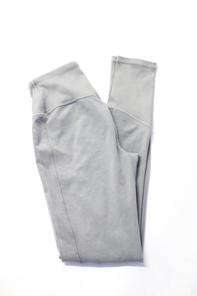 Alo All Access Womens High Rise Ribbed Ankle Leggings Gray Black Size XS Lot 2