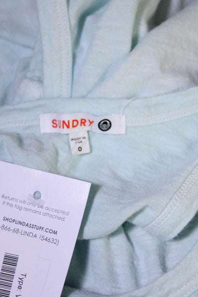 Sundry Womens Dip Dye Gradient Jersey Maxi Tank Dress Blue Cotton Size 0