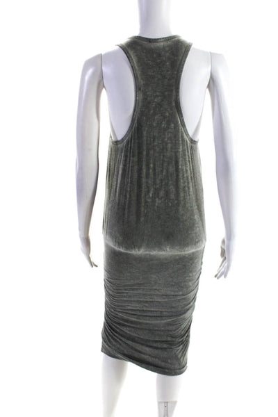Sundry Womens Acid Wash Sleeveless Jersey Tank Dress Green Cotton Size 1