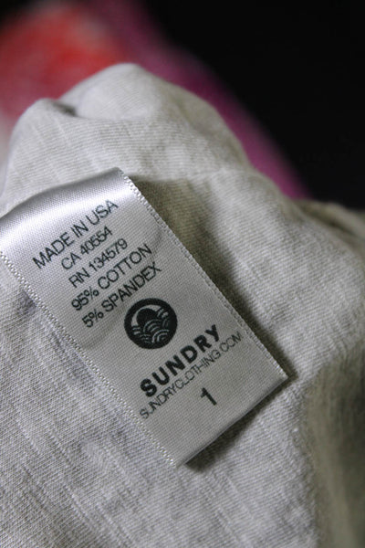 Sundry Womens Acid Wash Sleeveless Jersey Tank Dress Green Cotton Size 1