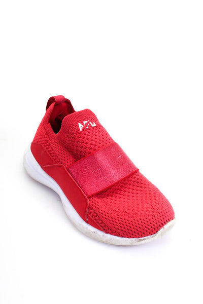 APL: Athletic Propulsion Labs Girls Cotton Knit Low Top Sneakers Red Size 10