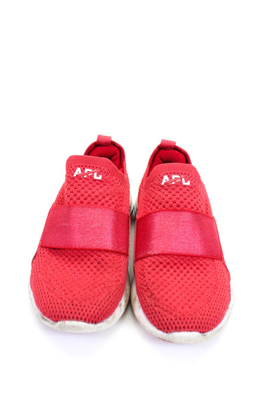 APL: Athletic Propulsion Labs Girls Cotton Knit Low Top Sneakers Red Size 10