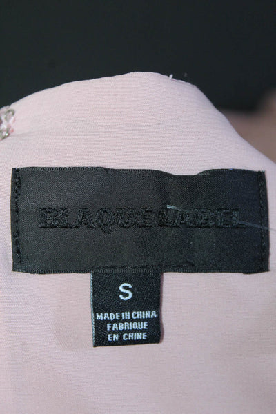 Blaque Label Womens Bell Sleeve Crepe Crew Neck Sheath Dress Blush Pink Small