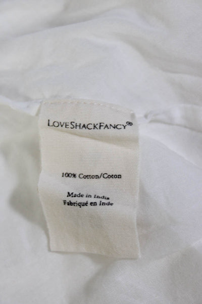 Love Shack Fancy Womens Round Neck Sleeveless A-Line Tank Dress White Size S