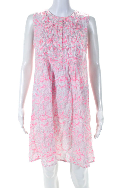 Roberta Roller Rabbit Women's Sleeveless Knee Length Casual Dress Pink Size S