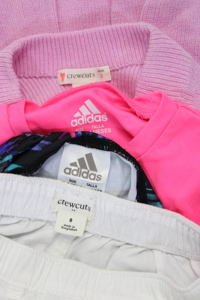 Crewcuts Adidas Girls Shorts Active Pink Bow Front Sweater Top Size 3 8 24 Lot 4
