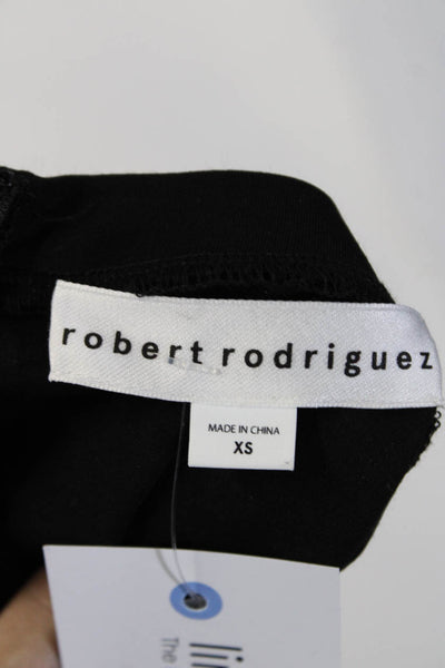 Robert Rodriguez Womens Black Plaid Long Sleeve Ruched Shift Dress Size XS