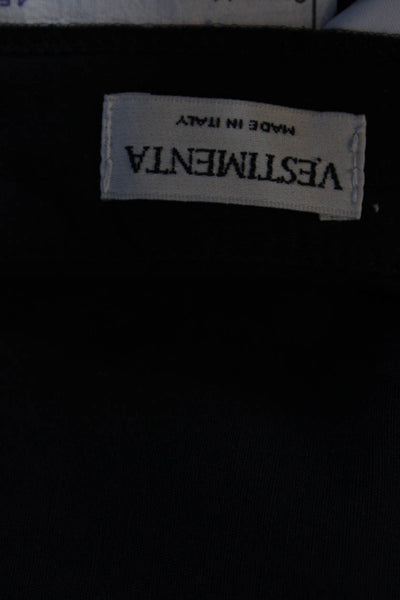 Vestimenta Womens A Line Side Slit Lined Pleated Short Skirt Black Size 12