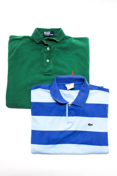 Lacoste Polo Ralph Lauren Mens Rugby Shirts Blue Green Size 4 Lot 2