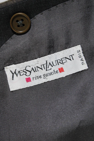 Yves Saint Laurent Mens Two Button Blazer Jacket Gray Wool Size EUR 50