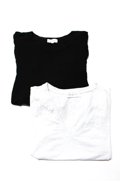 Feel The Piece Womens Cotton T-Shirt Long Sleeve Top Blue Black Size S M Lot 2