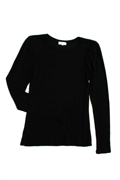 Feel The Piece Womens Cotton T-Shirt Long Sleeve Top Blue Black Size S M Lot 2