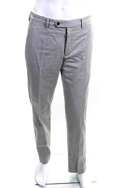 Lanvin Mens Cotton Two Button Split Hem Blazer Pants Suit Gray Gradient Size 50