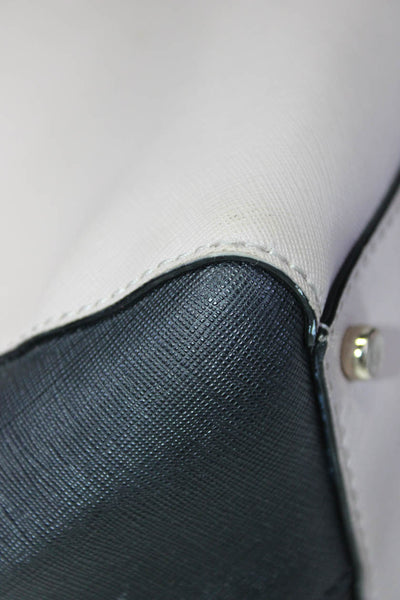 Kate Spade Women's Leather Colorblock Top Handle Satchel Bag Pink Black Size L