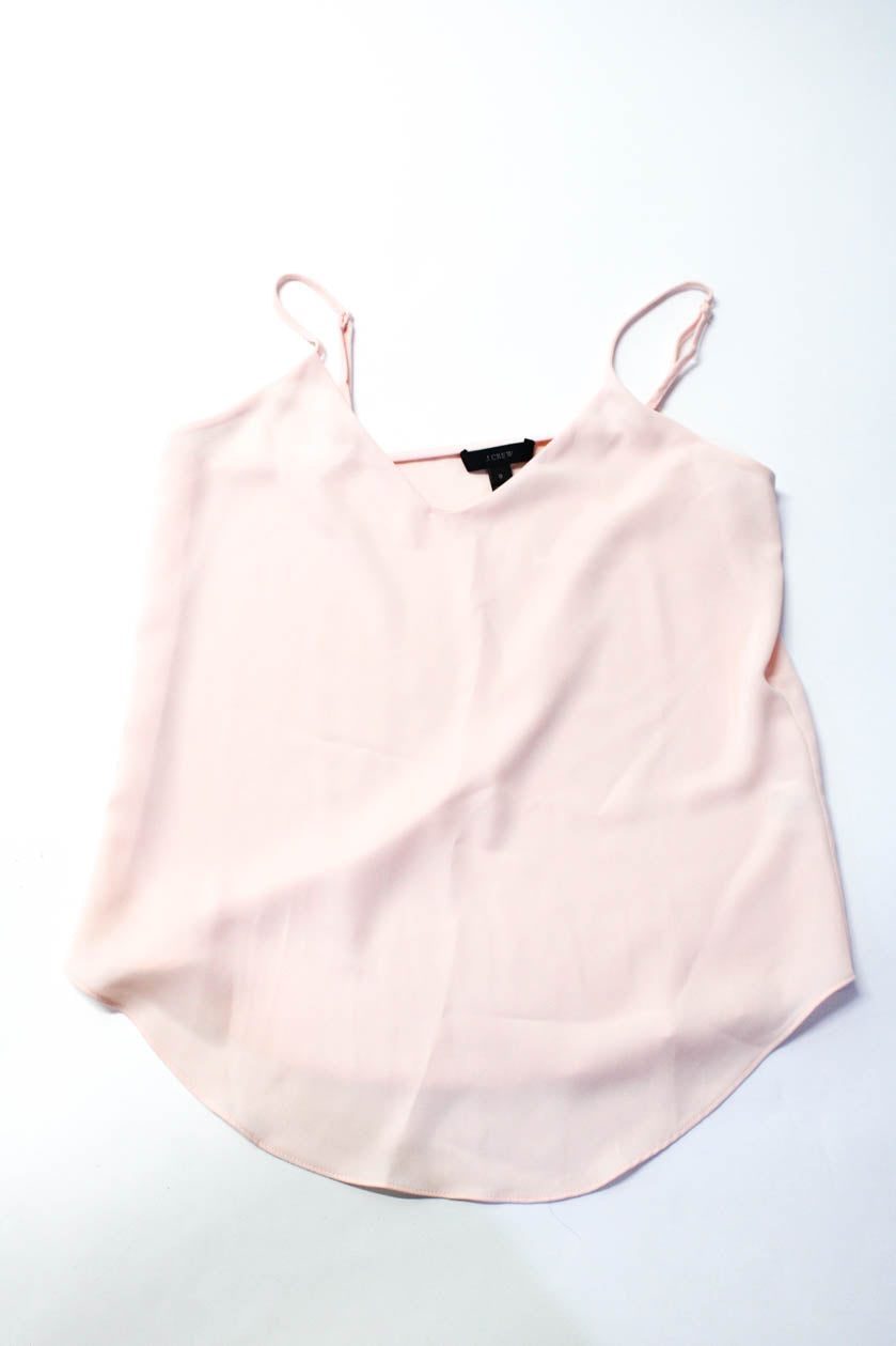 J Crew Womens Sheer Camisole Button Up Shirt Tops Pink White Size 0 Lo -  Shop Linda's Stuff