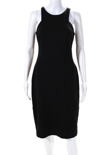 Lauren Ralph Lauren Womens Sleeveless High Neck Cutout Back Dress Black Size 6