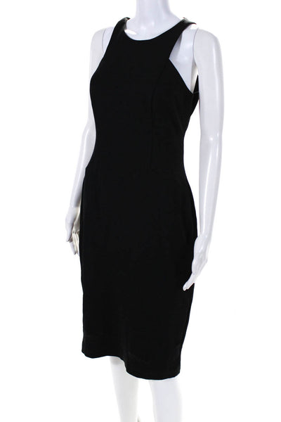 Lauren Ralph Lauren Womens Sleeveless High Neck Cutout Back Dress Black Size 6