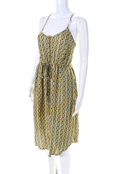 Cupcakes And Cashmere Womens Floral Spaghetti Strap Dress Yellow Black Size S