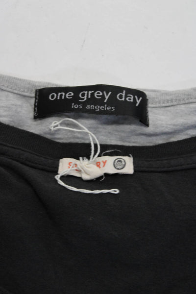 Sundry One Grey Day Women's Short Sleeve Graphic Tee Gray Size 3 O/S, Lot 2