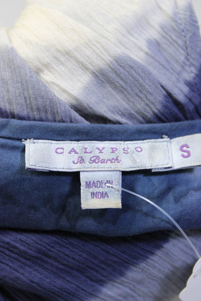 Calypso Saint Barth Women's Round Neck Sleeveless Blouse Tie Dye Size S