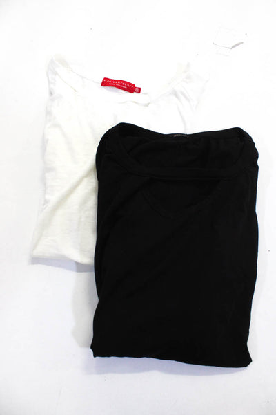 LA Made Philanthropy Womens Tee Shirts Black White Size Large Medium Lot 2