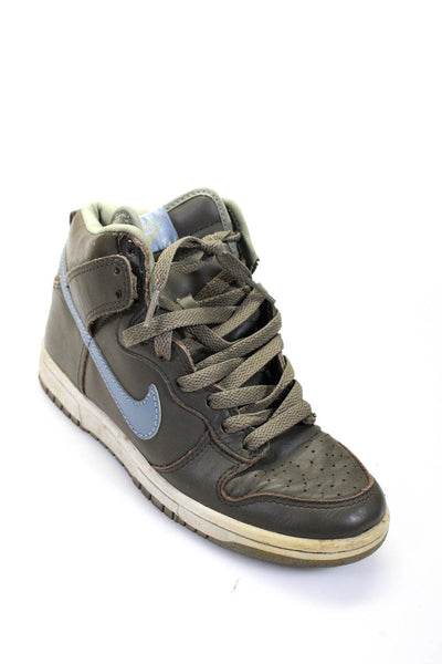 Nike Dunk Women's High Top Lace Up Sneakers Green Blue Size 6