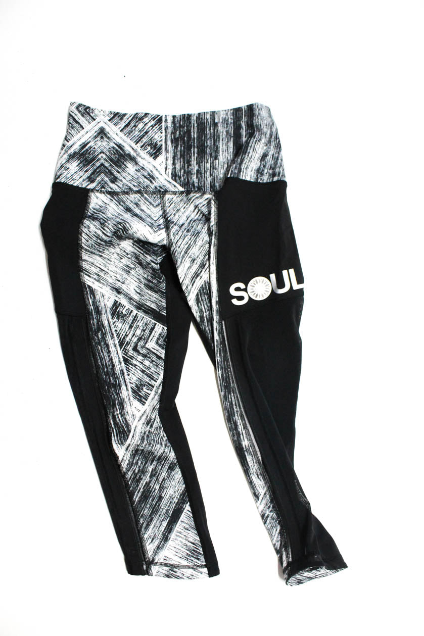 Soul Cycle x Lululemon Koral Soul Womens Leggings Sports Bra Black