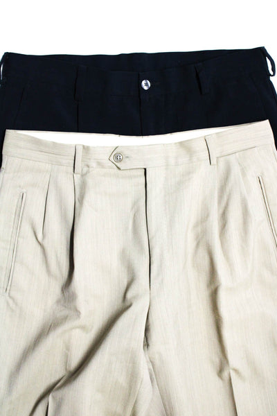 Davide Cenci Men's Pleated Front Cuff Hem Dress Pant Beige Size 48 Lot 2