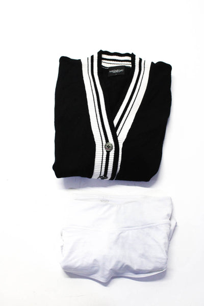 Athleta Katie J Nyc Girls Skort Cardigan Sweater White Black Size M L Lot 2