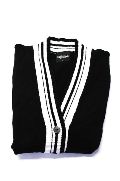 Athleta Katie J Nyc Girls Skort Cardigan Sweater White Black Size M L Lot 2