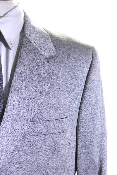 Our Legacy Mens Textured Woven Notched Collar Two Button Blazer Gray Size 50