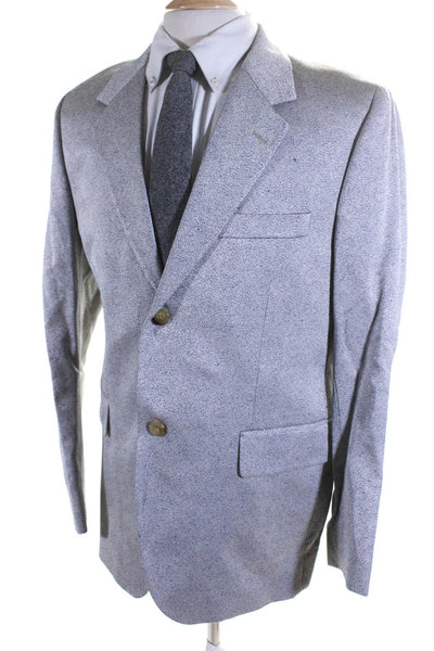 Our Legacy Mens Textured Woven Notched Collar Two Button Blazer Gray Size 50