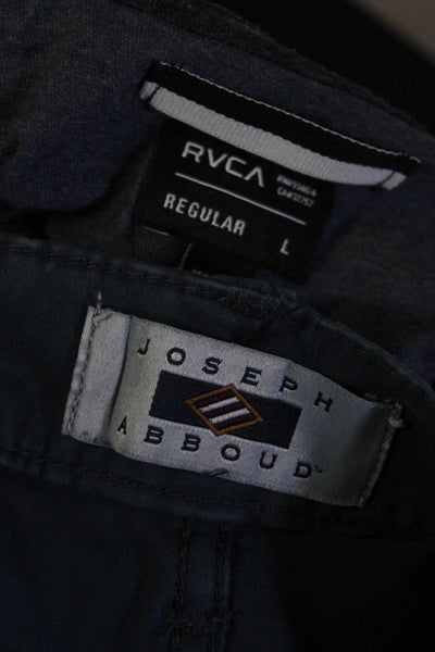 RVCA  Men's Hood Long Sleeves Pockets T-Shirt Navy Blue Size L Lot 2