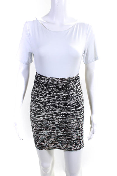 Alice + Olivia Women's Abstract Stretch Pencil Skirt Black Size XS