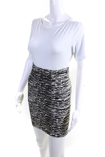 Alice + Olivia Women's Abstract Stretch Pencil Skirt Black Size XS