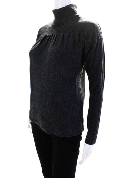 Maeve Anthropologie Womens Long Sleeves Turtleneck Sweater Gray Size Extra Small