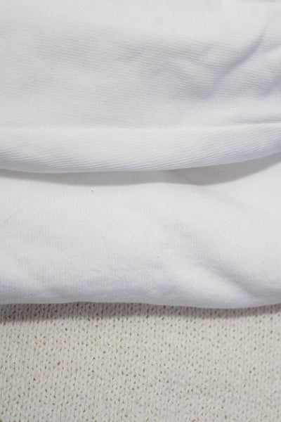 Zara Womens Short Shorts Sweatshirt Sweater White Beige Size Medium Large Lot 3