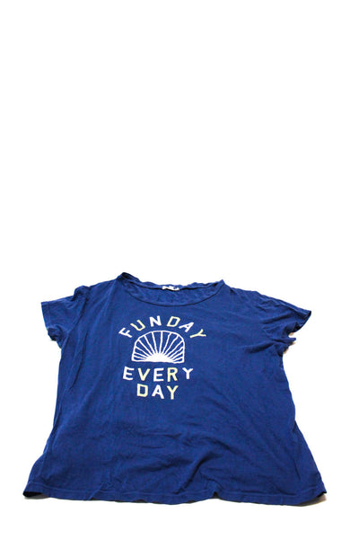 Sundry Pam &Gela Women's Short Sleeve Graphic Print T-Shirt Blue Size 1 S, Lot 2