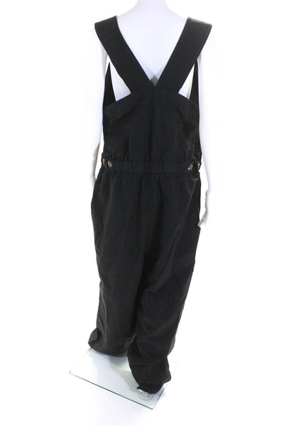Everlane Womens The Fatigue Apron Jumpsuit  Black Size 16