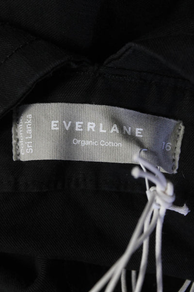 Everlane Womens The Fatigue Apron Jumpsuit  Black Size 16