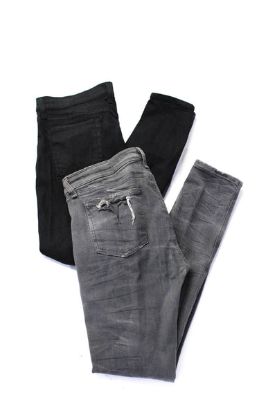 Rag & Bone Jean For All Mankind Womens Skinny Jeans Gray Black Size 28 29 Lot 2