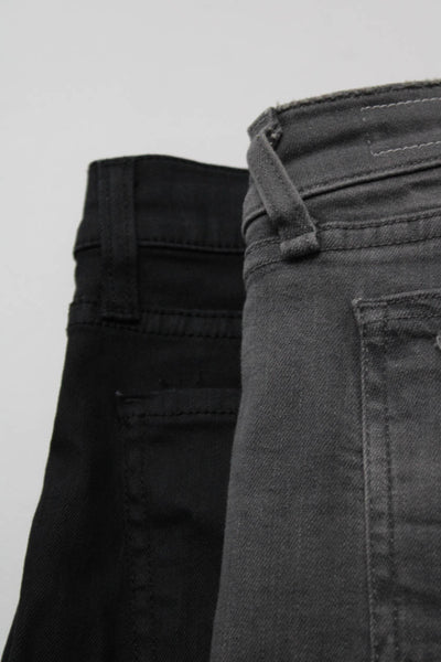 Rag & Bone Jean For All Mankind Womens Skinny Jeans Gray Black Size 28 29 Lot 2
