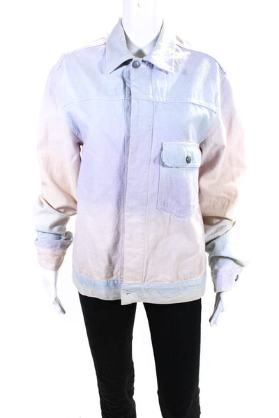 Our Legacy Womens Cotton Denim Long Sleeve Button Down Jacket Multicolor Size 50