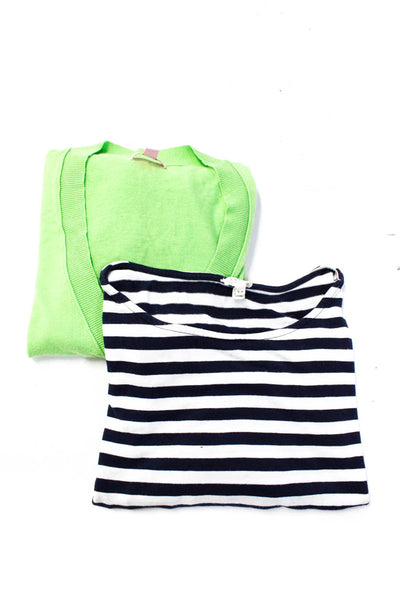 Soft Joie Lilly Pulitzer Womens Striped Shirt Cardigan Sweater Blue XS M Lot 2
