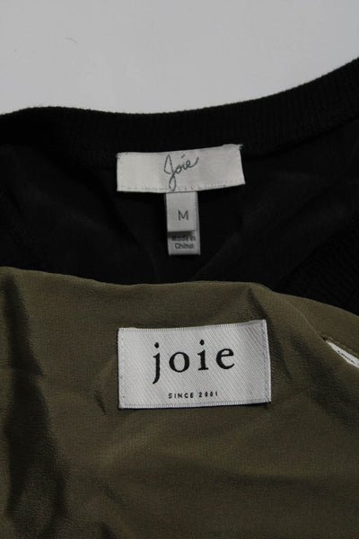 Joie Womens Tank Top Blouse Black Olive Green Size Medium Lot 2