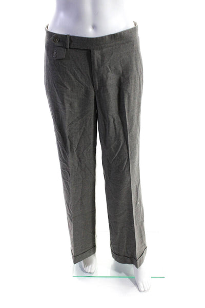 Ralph Lauren Women's Midrise Flat Front Straight Leg Dress Pant Gray Size 6