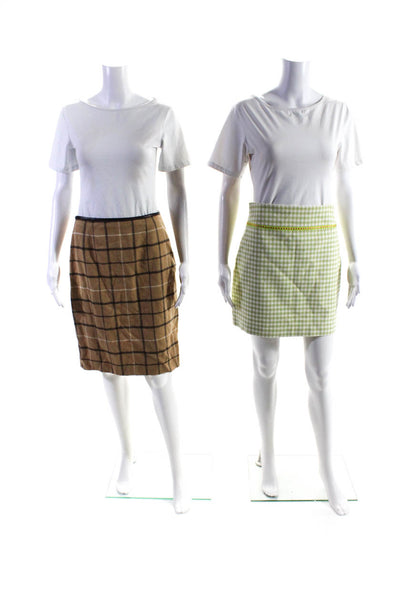 Brooks Brothers Women's Zip Closure Lined A-Line Midi Skirt Plaid Size 4 Lot 2