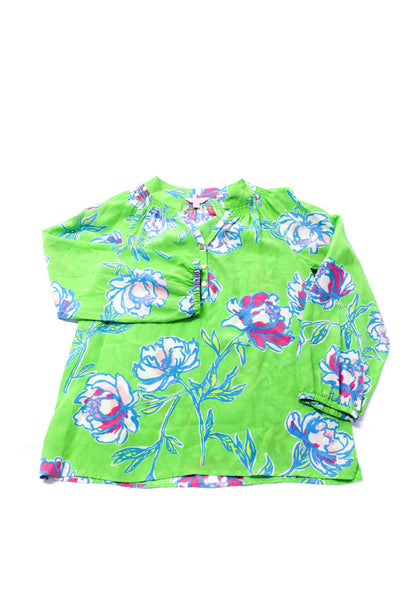 Lilly Pulitzer Women's Long Sleeves Half Button Floral Blouse Size S  Lot 2