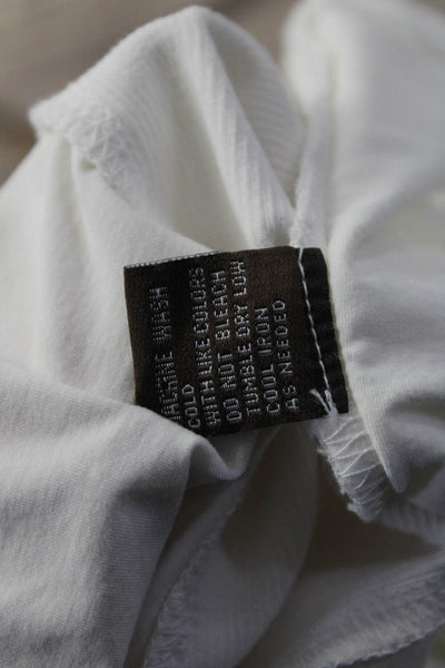 J. Mclaughlin Women's Collar Long Sleeves Button Down Shirt White Size S