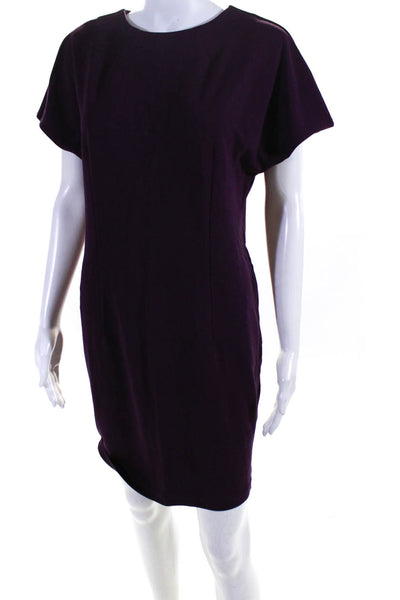 Kit And Ace Womens Batwing Short Sleeve Mini Blouson Dress Dark Purple Size 6